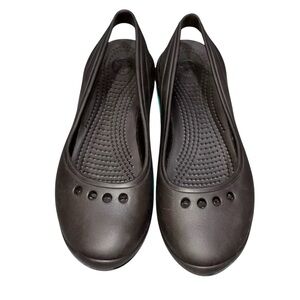 Crocs Brown Tone Skylar Slingback Slip On Mary Jane Shoes size 7